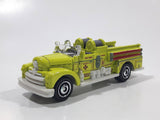 2020 Matchbox MBX City Seagrave Fire Engine Classic Fluorescent Yellow Die Cast Toy Car Vehicle