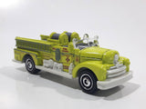 2020 Matchbox MBX City Seagrave Fire Engine Classic Fluorescent Yellow Die Cast Toy Car Vehicle