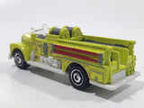 2020 Matchbox MBX City Seagrave Fire Engine Classic Fluorescent Yellow Die Cast Toy Car Vehicle