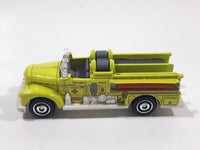 2020 Matchbox MBX City Seagrave Fire Engine Classic Fluorescent Yellow Die Cast Toy Car Vehicle