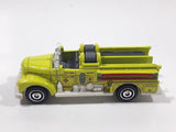 2020 Matchbox MBX City Seagrave Fire Engine Classic Fluorescent Yellow Die Cast Toy Car Vehicle