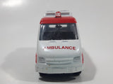 Unknown Brand DKG1 Ambulance #735 White and Red Van Die Cast Toy Car Vehicle