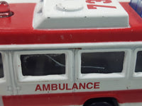 Unknown Brand DKG1 Ambulance #735 White and Red Van Die Cast Toy Car Vehicle