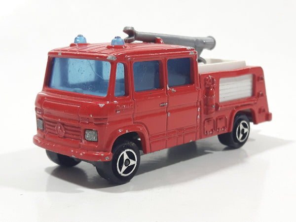 Vintage Majorette No. 258 Pompier Aeroport Nozzle Fire Truck No. 207 Red 1/70 Scale Die Cast Toy Car Firefighting Rescue Emergency Vehicle