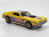 Vintage 1985 Hot Wheels Torino Stocker Yellow Die Cast Toy Car Vehicle
