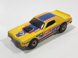 Vintage 1985 Hot Wheels Torino Stocker Yellow Die Cast Toy Car Vehicle