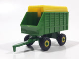 Ertl John Deere Green and Yellow Covered Forage Farm Hay Wagon Trailer Die Cast and Plastic Toy Farming Machinery Vehicle G01517YL01