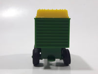 Ertl John Deere Green and Yellow Covered Forage Farm Hay Wagon Trailer Die Cast and Plastic Toy Farming Machinery Vehicle G01517YL01