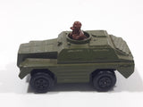 1973 Lesney Products Matchbox Rolamatics No. 28 Stoat Army Green Die Cast Toy Car Army Military Scout Lookout Vehicle