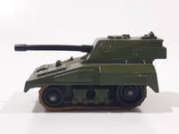 Vintage 1976 Lesney Matchbox Rolamatics No. 70 S.P Gun Tank Army Green Die Cast Toy Car Military Weaponry Vehicle with Moving Gun Made in England