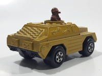 Vintage 1973 Lesney Products Matchbox Rolamatics No. 28 Stoat Yellow Brown Gold Toy Car Army Military Scout Lookout Vehicle