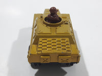 Vintage 1973 Lesney Products Matchbox Rolamatics No. 28 Stoat Yellow Brown Gold Toy Car Army Military Scout Lookout Vehicle