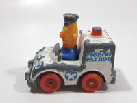 1981 Playskool The Muppets Sesame Street Bert Pigeon Patrol Police Officer White Die Cast Toy Car Vehicle Made in Hong Kong