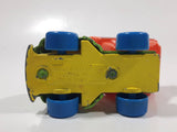 1982 Playskool The Muppets Sesame Street Big Bird Builders Dump Truck Green and Orange Die Cast Toy Car Vehicle
