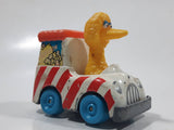 1983 Playskool Children's Television Workshop Sesame Street Big Bird Popcorn Van White Die Cast Toy Car Vehicle