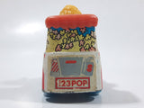 1983 Playskool Children's Television Workshop Sesame Street Big Bird Popcorn Van White Die Cast Toy Car Vehicle