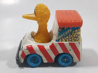 1983 Playskool Children's Television Workshop Sesame Street Big Bird Popcorn Van White Die Cast Toy Car Vehicle