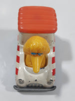 1983 Playskool Children's Television Workshop Sesame Street Big Bird Popcorn Van White Die Cast Toy Car Vehicle