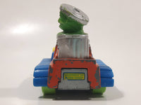 1986 Playskool Muppets Sesame Street Oscar The Grouch Bull Dozer Blue Orange Yellow Die Cast Toy Car Vehicle
