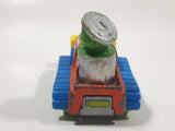 1986 Playskool Muppets Sesame Street Oscar The Grouch Bull Dozer Blue Orange Yellow Die Cast Toy Car Vehicle