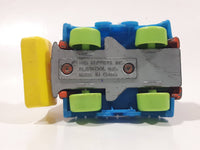 1986 Playskool Muppets Sesame Street Oscar The Grouch Bull Dozer Blue Orange Yellow Die Cast Toy Car Vehicle