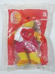 2004 Ty Teanie Beanie Baby 'Birdie The Bear Toy' Yellow Stuffed Animal Teddy Bear McDonald's Happy Meal #3 - New in Package