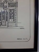 Rosedale B.C. Recreation Center Billiards Hall 9 3/4" x 12 3/4" Framed Print Signed Righton Numbered 98/100