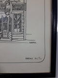 Rosedale B.C. Recreation Center Billiards Hall 9 3/4" x 12 3/4" Framed Print Signed Righton Numbered 98/100