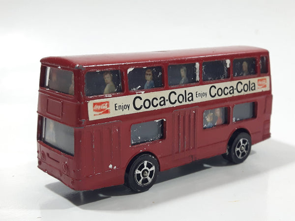 Vintage Corgi Juniors Enjoy Coca Cola Daimler Fleetline Double Decker Bus Red Die Cast Toy Car Vehicle