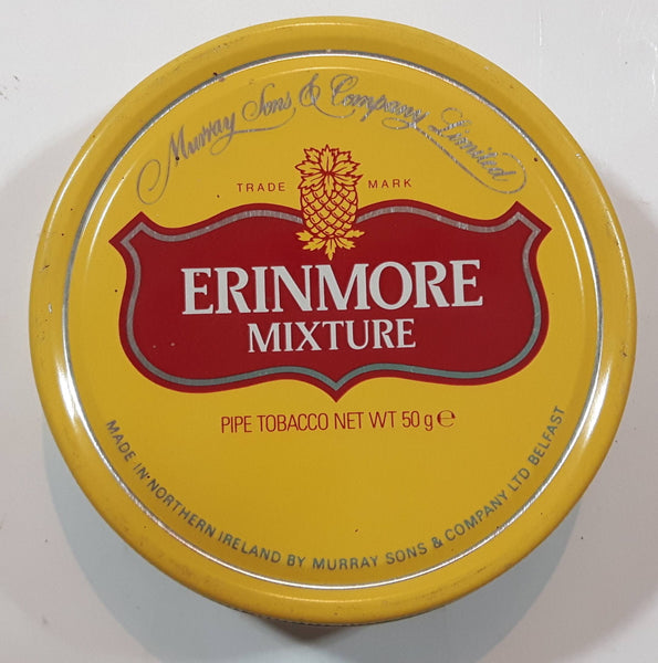 Vintage Murray's Erinmore Mixture Yellow 50g Tin Metal Tobacco Container