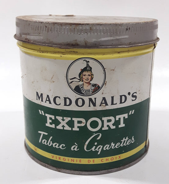 Vintage Macdonald's Export Cigarette Tobacco Tin Metal Can