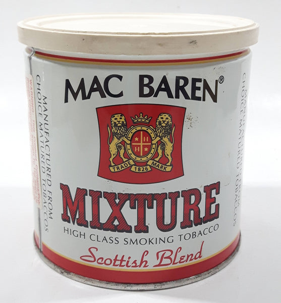 Vintage Mac Baren Mixture Scottish Blend High Class Smoking Tobacco 9 oz Metal Tin Can