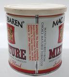Vintage Mac Baren Mixture Scottish Blend High Class Smoking Tobacco 9 oz Metal Tin Can