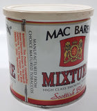 Vintage Mac Baren Mixture Scottish Blend High Class Smoking Tobacco 9 oz Metal Tin Can