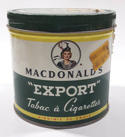 Vintage Macdonald's Export Finest Virginia Cigarette Tobacco 8 oz Metal Tin Can