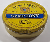 Vintage Mac Baren Symphony Ready Rubbed 3 1/2 oz Tin Metal Pipe Tobacco Container