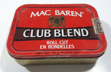 Vintage Mac Baren Club Blend Roll Cut Pipe Tobacco 50g Metal Tin Can