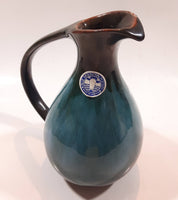 Vintage Blue Mountain Pottery 7" Tall Drip Glaze Pitcher Vase Made in Canada - Repaired