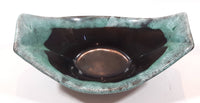 Vintage Evangeline Canada 7 3/4" Long Drip Glaze Curved Dish