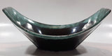 Vintage Evangeline Canada 7 3/4" Long Drip Glaze Curved Dish