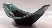 Vintage Evangeline Canada 7 3/4" Long Drip Glaze Curved Dish