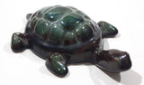 Vintage Blue Mountain Pottery 5 3/8" Long Drip Glaze Turtle Animal Figurine Ornament