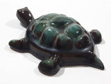 Vintage Blue Mountain Pottery 5 3/8" Long Drip Glaze Turtle Animal Figurine Ornament
