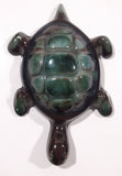 Vintage Blue Mountain Pottery 5 3/8" Long Drip Glaze Turtle Animal Figurine Ornament