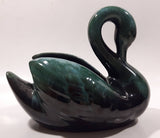 Vintage Blue Mountain Pottery 7 1/2" Long Drip Glaze Swan Bird Animal Figurine Candy Nut Dish