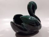 Vintage Blue Mountain Pottery 7 1/2" Long Drip Glaze Swan Bird Animal Figurine Candy Nut Dish