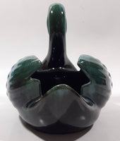 Vintage Blue Mountain Pottery 7 1/2" Long Drip Glaze Swan Bird Animal Figurine Candy Nut Dish