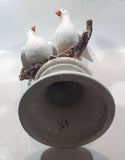 Vintage Capodimonte Large 18" Tall Porcelain Pottery Bird Sculpture Made in Italy - Chipped Flowers