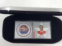 2001 Royal Canadian Mint Canada Post NHL All-Stars Montreal Canadiens #4 Jean Beliveau Stamp & Medallion Set