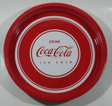 2009 Drink Coca Cola Ice Cold Red and White 12 1/4" Diameter Round Circular Metal Beverage Serving Tray